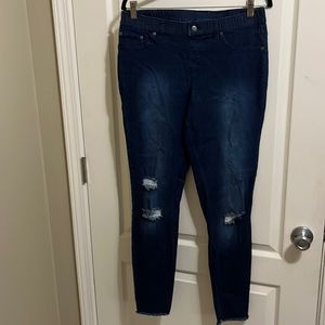 Womens HUE dark blue jeans size Large